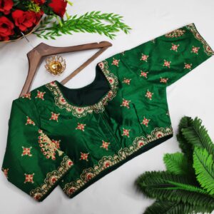 Silk Readymade Embroidery Blouse