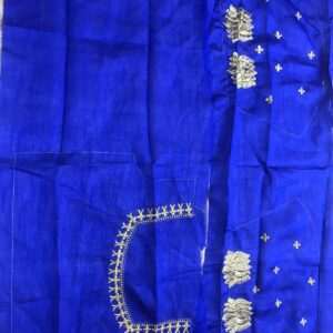 Silk Saree with Embroidery Lace Border