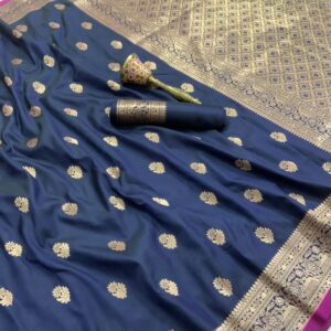 Banarasi Handloom very soft silk Weaving Saree With Rich Pallu N Rich Heavy zari Border
