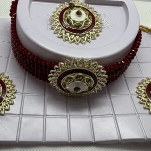 Alloy Meale Necklace Set With Golden Pelted