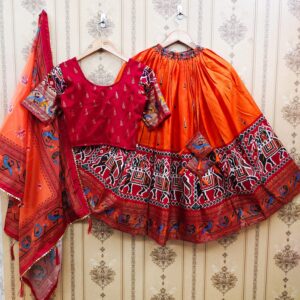 New Trending Zari Foil-Work  Patoda Silk Stitched Lahenga Choli with Dupatta For Marriage/Festive Season